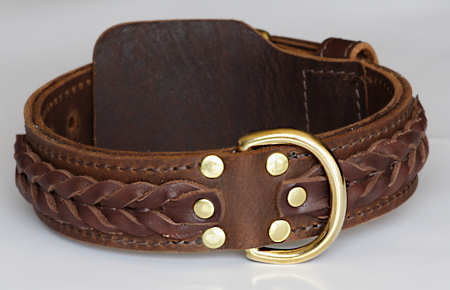 Designer  Collar on Western Designer Custom Leather Dog Collars For English Bulldog  C55