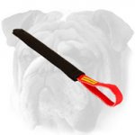 Puppy Training Pocket Bite Tug with Handle for young English Bulldog