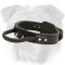 2 Ply Leather Agitation English Bulldog Collar with Handle