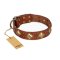 "Flight of Fancy" FDT Artisan Adorned Leather English Bulldog Collar