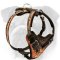 Custom Hand Painted Leather English Bulldog Harness
