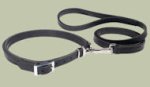 Leather English Bulldog Leash and Collar in One Product