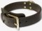 Working 2 Ply Leather English Bulldog Collar with Fur Protection Plate