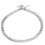 Chrome Plated English Bulldog Chain Collar with a Toggle - 1/9 inch (3 mm)