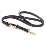 Multipurpose Black Biothane English Bulldog Leash for over 7 Different Activities