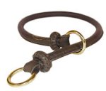 Round Leather Choke Collar for English Bulldog
