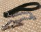 English Bulldog Chain Leash with Leather Handle