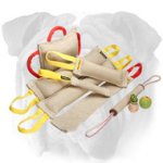 English Bulldog Training Supplies Jute Bite Tugs Set: Buy 6 - Get 9