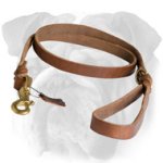 Latigo Braided Leather Waist Lead for English Bulldog