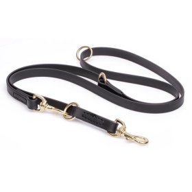 Multipurpose Black Biothane English Bulldog Leash for over 7 Different Activities
