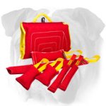 Set of French Linen Bite Tugs for English Bulldog Puppy