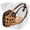 Professional Training English Bulldog Basket Muzzle of Genuine Leather