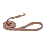 Khaki Waterproof English Bulldog Leash Made of Biothane