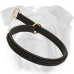 Gorgeous Wide 2 Ply Leather Choke Dog Collar