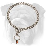 Stainless Steel English Bulldog Choke Collar for Behavior Correction - 1/9 inch (3 mm)