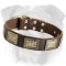 Luxury Leather Collar for English Bulldog
