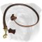 Training Leather English Bulldog Leash with Circle Handle
