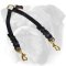 Braided Genuine Leather Coupler for Walking Two English Bulldogs