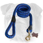 Round Nylon Leash With Brass Snap Hook for English Bulldog