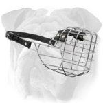 "Complete Freedom" Wire Basket Dog Muzzle for English Bulldog