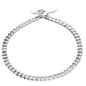 Chrome Plated English Bulldog Chain Collar with a Toggle - 1/9 inch (3 mm)