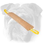 Handmade Leather English Bulldog Bite Tug with 2 Handles