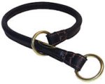 Special Silent Rolled Leather Dog Collar for English Bulldog