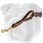 Fast Grab Leather Leash for English Bulldog