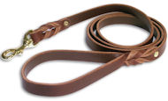 3/4'' Perfectly Plain Leather Leash for English Bulldog 3/4'' Perfectly Plain Leather Leash for English Bulldog