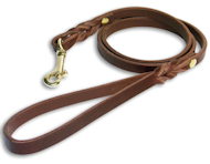 Custom Leather Dog Leash for English Bulldog with brass hook Custom Leather Dog Leash for English Bulldog with brass hook
