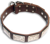 Leather Brown collar 25''for Engl.Bulldog/25 inch dog collar-c83