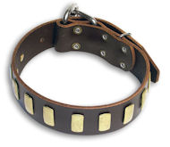 Leather Brown collar 25'' for Engl.Bulldog/25 inch dog collar