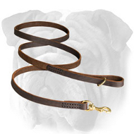 Genuine Leather English Bulldog Leash for Different Activities Genuine Leather English Bulldog Leash for Different Activities