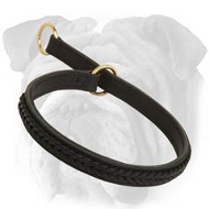 Braided Leather Choke Collar for English Bulldog Braided Leather Choke Collar for English Bulldog