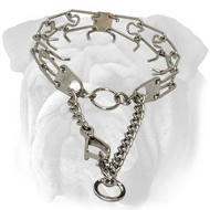 Chrome Plated English Bulldog Prong Collar with Scissors-Like Snap Hook - 1/9 inch (3.00 mm) Chrome Plated English Bulldog Prong Collar with Scissors-Like Snap Hook - 1/9 inch (3.00 mm)