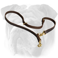 Leather Dog Training Lead for English Bulldog Leather Dog Training Lead for English Bulldog