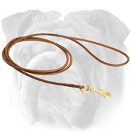 Refined Leather English Bulldog Leash for Dog Shows