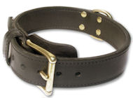 Heavy 2-Ply Leather English Bulldog Collar