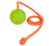 K9 Ball with Rope - Active Dog Toy for English Bulldog TT1 2 1/3 inch (6 cm)