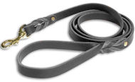 English Bulldog Leather Dog Leash Double Braided 3/4 Inch English Bulldog Leather Dog Leash Double Braided 3/4 Inch