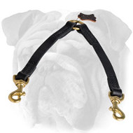 Stitched Leather English Bulldog Coupler