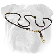 Walking Leather English Bulldog Leash