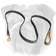 Comfortable Soft Leather English Bulldog Leash