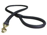 Leather Latigo Round Lead for English Bulldog Walking and Training
