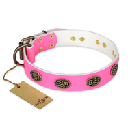 "Forever Fashion" FDT Artisan Leather English Bulldog Collar with Old Look Plates - 1 1/2 inch (40 mm) wide "Forever Fashion" FDT Artisan Leather English Bulldog Collar with Old Look Plates - 1 1/2 inch (40 mm) wide