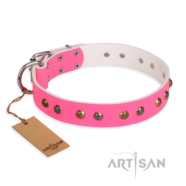 Comfortable wearing awesome dog collar with corrosion proof buckle