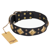 "Fancy-Schmancy" FDT Artisan Studded Leather English Bulldog Collar "Fancy-Schmancy" FDT Artisan Studded Leather English Bulldog Collar
