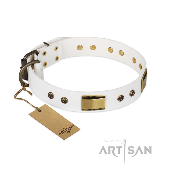 Comfortable leather collar for your doggie