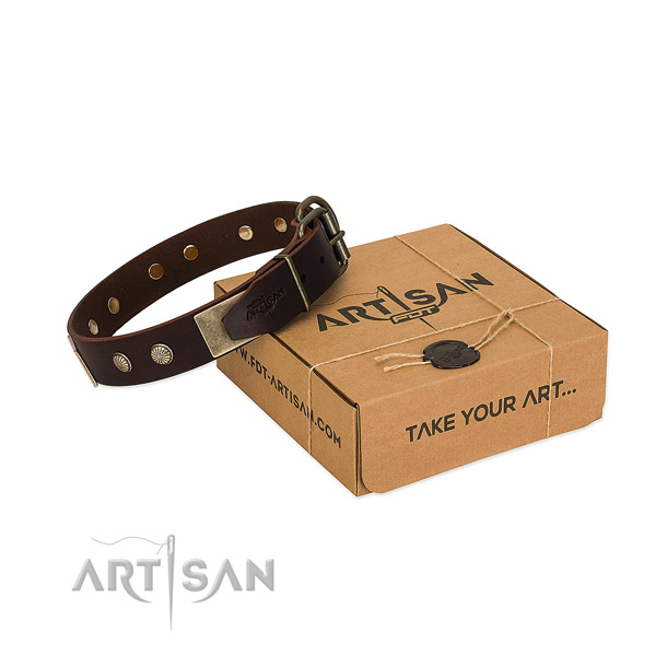 Reliable fittings on dog collar for basic training