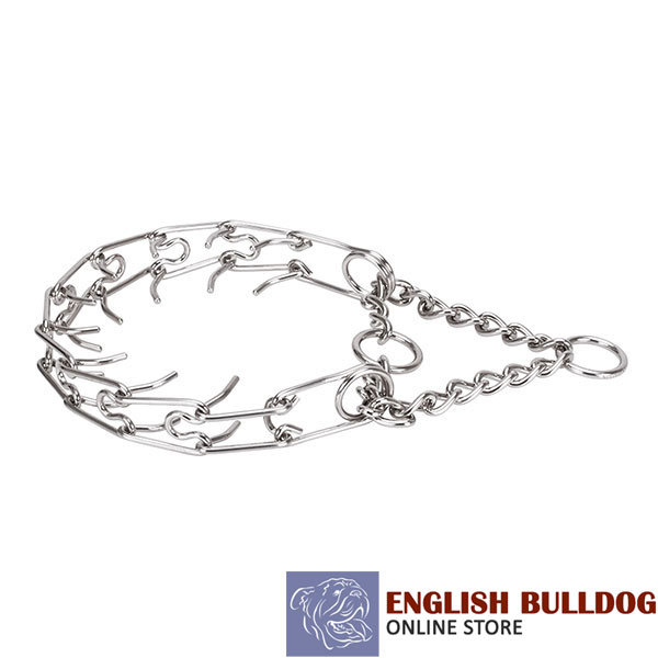 Large dogs pinch collar with stainless steel removable links